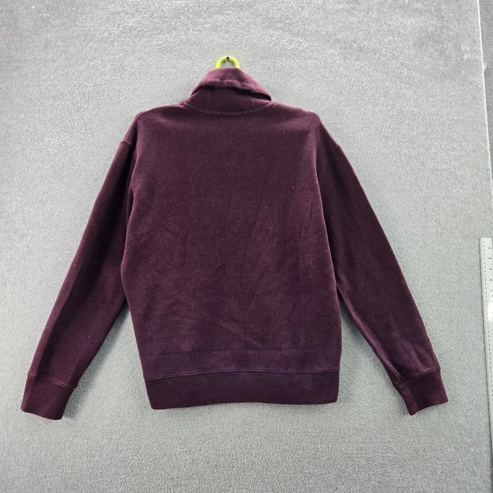 Polo Ralph Lauren Men Sweatshirt L Red‎ Long Sleeve Shawl Collar Logo Pony